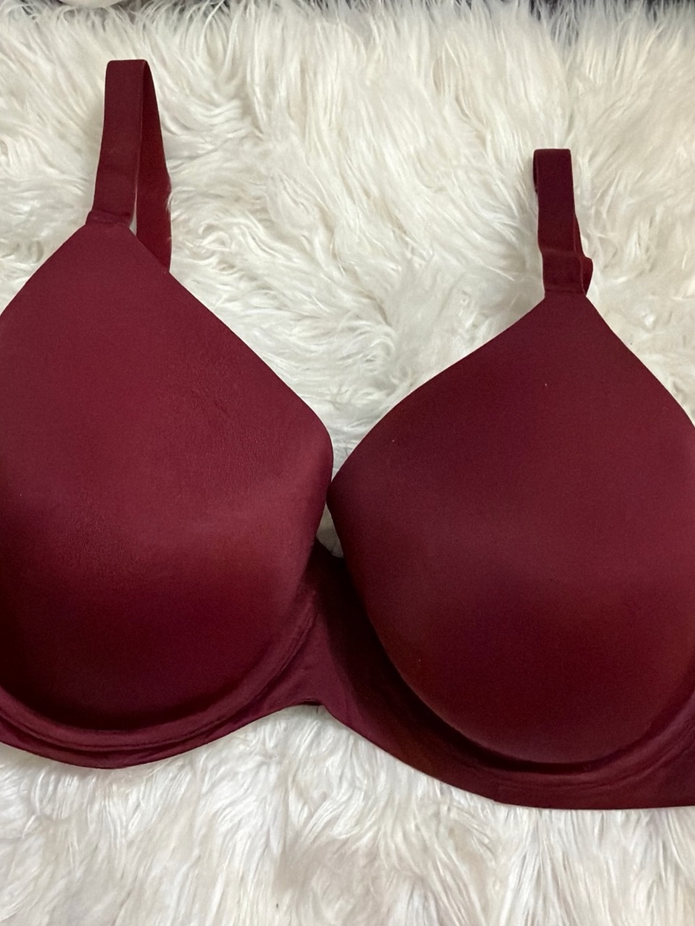 Auden Smooth Molded T-Shirt Bra - Burgundy